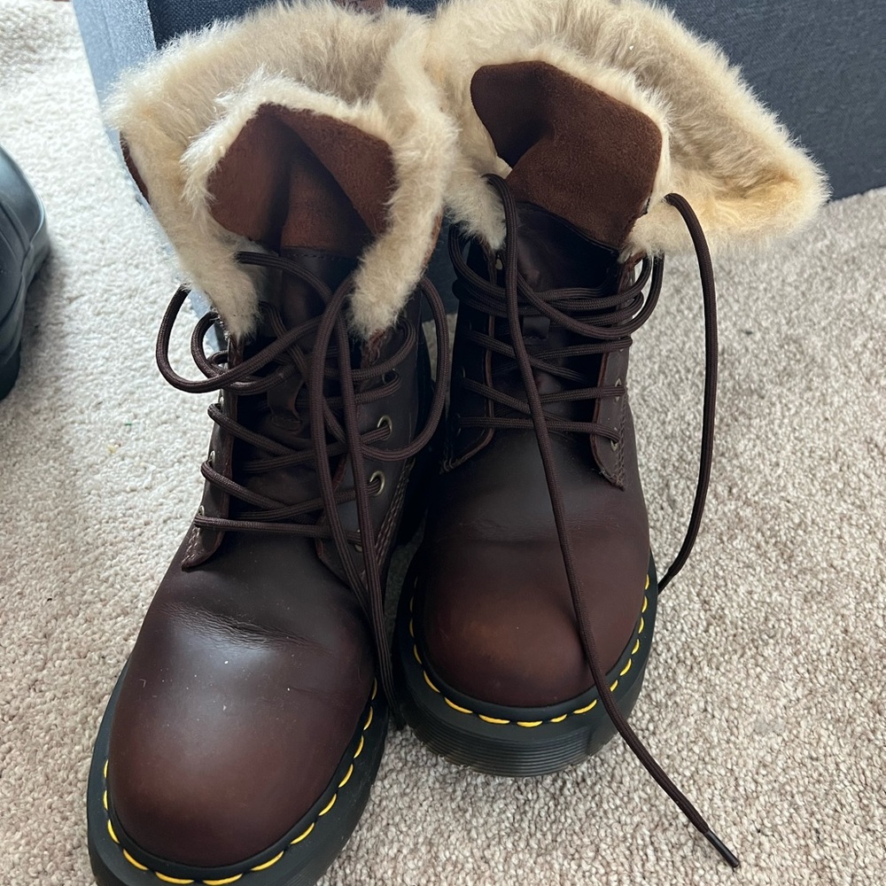 Doc Marten’s Fuzzy Brown Boots